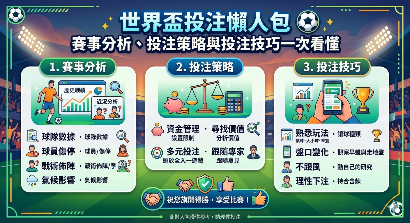 最全賠率對比！優塔娛樂城世界杯投注分析，教你如何看準盤口提高勝率