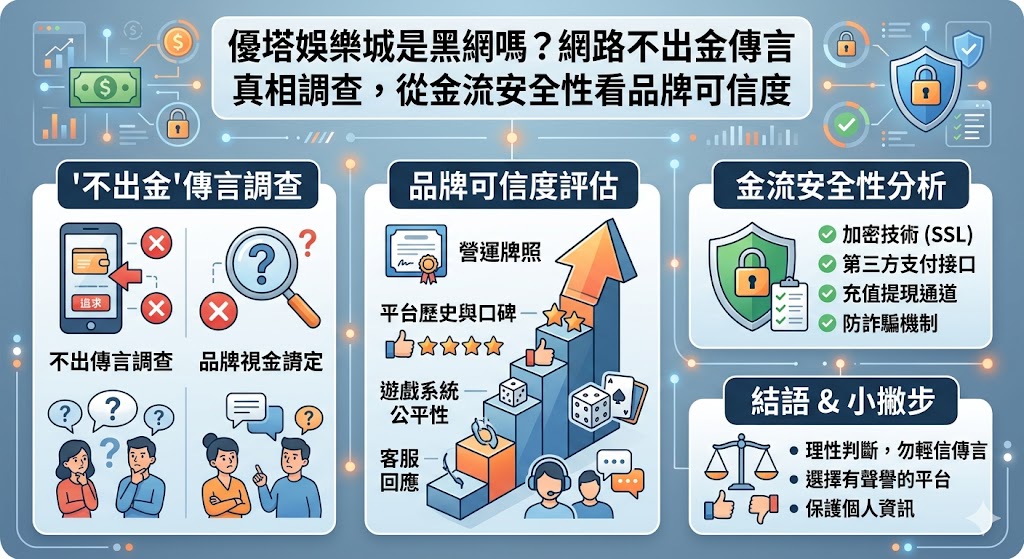 優塔娛樂城是黑網嗎？網路不出金傳言真相調查，從金流安全性看品牌可信度