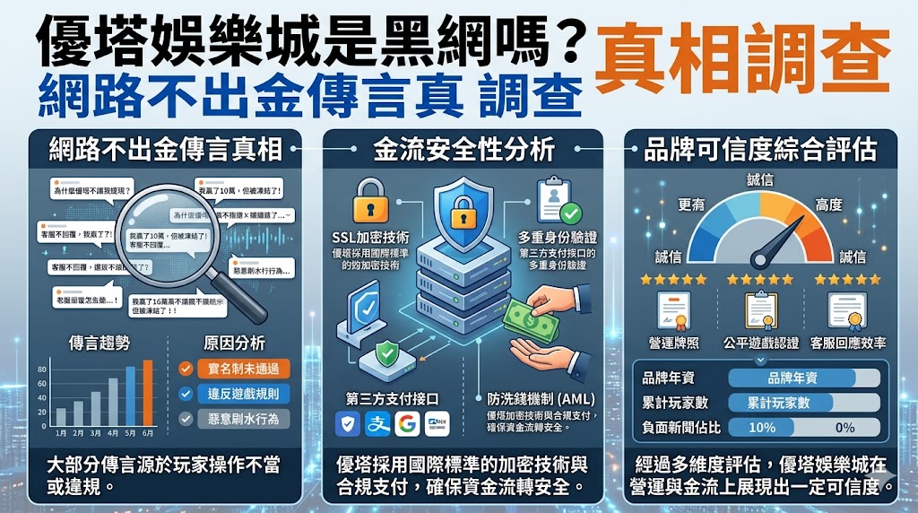 優塔娛樂城是黑網嗎？網路不出金傳言真相調查，從金流安全性看品牌可信度